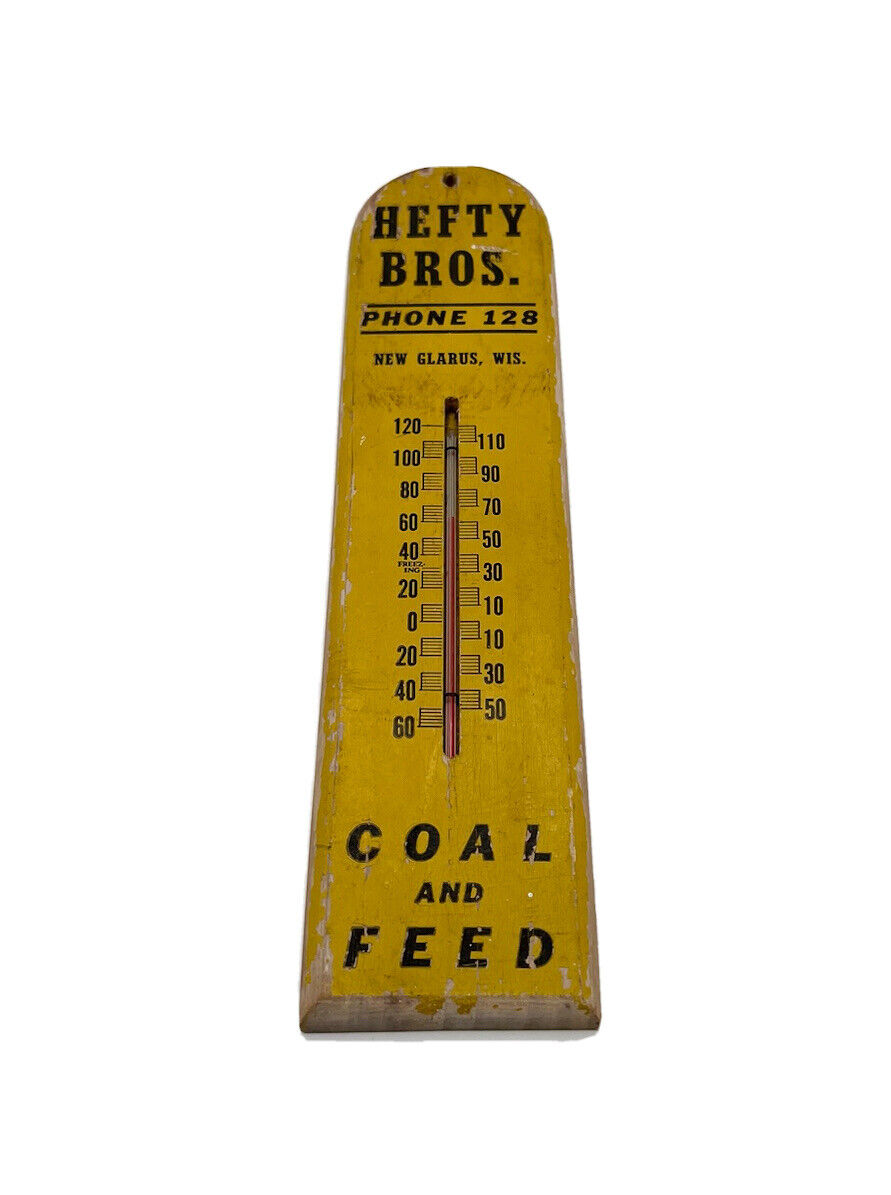 Hefty Bros Advertising Thermometer - New Glarus WI