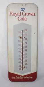Royal Crown RC Cola Vintage Metal Thermometer 10" x 26