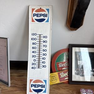 Vintage Pepsi Advertising Thermometer by Stout Industries