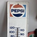 Vintage Pepsi Advertising Thermometer by Stout Industries