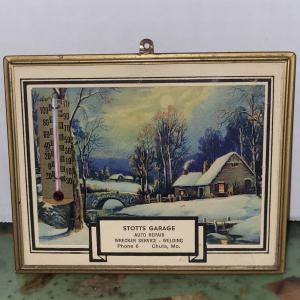1950 Stotts Garage Advertising Thermometer for Auto Repair