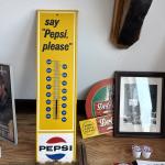 Vintage Pepsi Please 28" Wall Thermometer