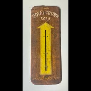 Royal Crown Cola Vintage Metal Thermometer Sign