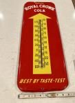 1948 Royal Crown Cola Vintage Metal Thermometer Sign