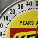 70s Kent Feeds Vintage Iowa Metal Thermometer