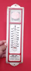 Pearl Beer Vintage Advertising Thermometer - New Braunfels