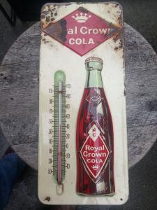 Original Royal Crown Soda Metal Thermometer