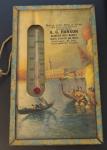 Vintage McGregor Meat Market Thermometer with Scenic Boats