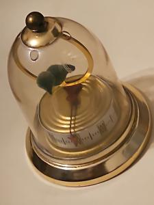 Vintage French Bird in Cage Thermometer