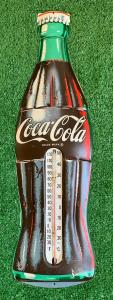 Vintage Coca-Cola 29-Inch Thermometer Bottle Sign