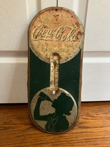 Coca-Cola Thermometer with Vintage Girl Design
