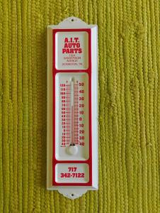 Vintage AIT Auto Parts Thermometer Sign