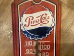 Pepsi Cola Vintage Thermometer Metal Sign 27x8.25”