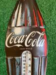 Vintage Coca-Cola 29-Inch Thermometer Bottle Sign