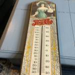 Pepsi-Cola Wooden Thermometer Sign 23” x 7”