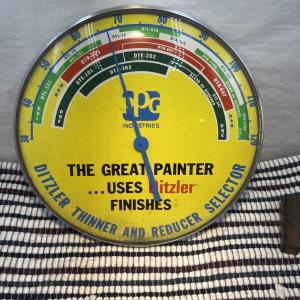 1970s PPG Industries Ditzler Vintage Thermometer