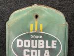 Vintage Double-Cola Metal Thermometer Sign 27” x 8”