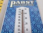 Pabst Blue Ribbon Beer Vintage Metal Thermometer 20.5