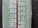 Vintage Double-Cola Metal Thermometer Sign 27” x 8”