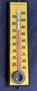 Springfield Instrument Co. Vintage Thermometer - Yellow/Black
