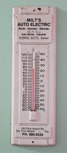 Milt's Auto Electric Garage Thermometer - Fort Myers