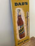 Vintage Dad's Root Beer Metal Thermometer Sign