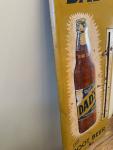 Vintage Dad's Root Beer Metal Thermometer Sign