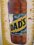 Vintage Dad's Root Beer Metal Thermometer Sign
