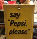 1960s Vintage Pepsi Soda Fountain Tin Thermometer