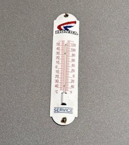 Vintage Honda Porcelain Thermometer Sign 12”