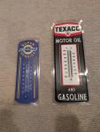 Chevrolet Super Service & Texaco Motor Oil Thermometers