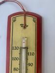1950s Wooden Taylor Wall Thermometer - 8 Inches