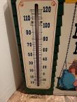 1960s Pabst Beer Guy Metal Thermometer Sign