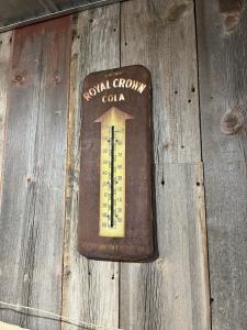 Royal Crown Cola Gas Station Tin Thermometer