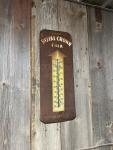 Royal Crown Cola Gas Station Tin Thermometer