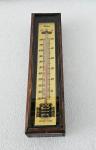 Vintage British Thermometer in Oak Wooden Case