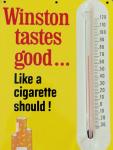 Winston Vintage Tin Sign Thermometer 13 x 6