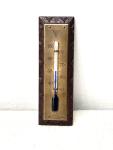 Rare Antique BT Co. Brass Thermometer - Cobalt Blue