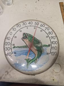 Jumbo Dial Bass Thermometer by Ohio Thermometer Co