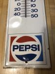 1971 Pepsi Cola 28" Metal Thermometer Sign