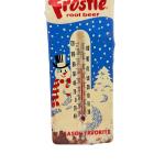 Vintage Frostie Root Beer Metal Thermometer Sign