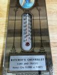 Chevrolet Chevy Antique Glass Mirror Thermometer
