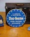 Vintage Duo-Therm Round Thermometer Advertising Sign