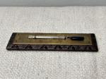 Rare Antique BT Co. Brass Thermometer - Cobalt Blue