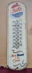 Vintage Pepsi Cola Bottle Cap Thermometer Sign
