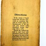 1915 Antique Wood Thermometer - Insurance Company Design