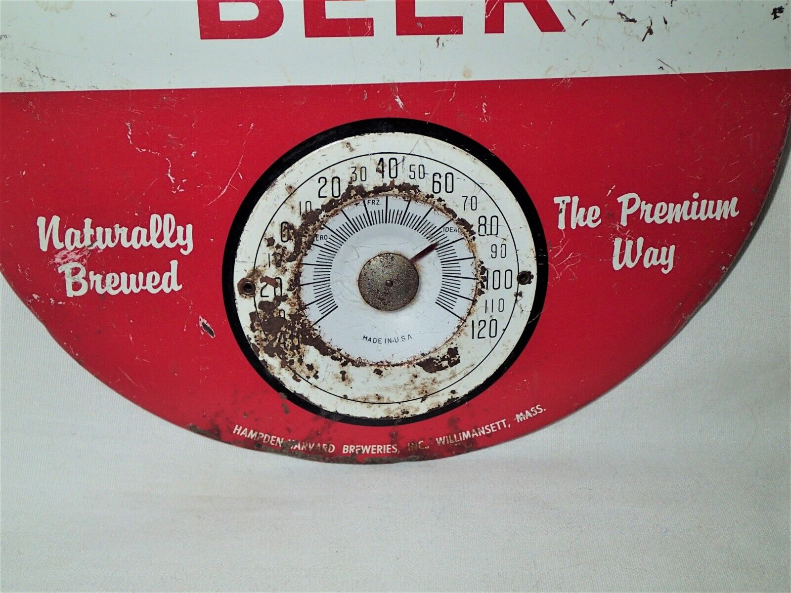 MA USA Hampden Harvard Export Beer Thermometer Advertisement