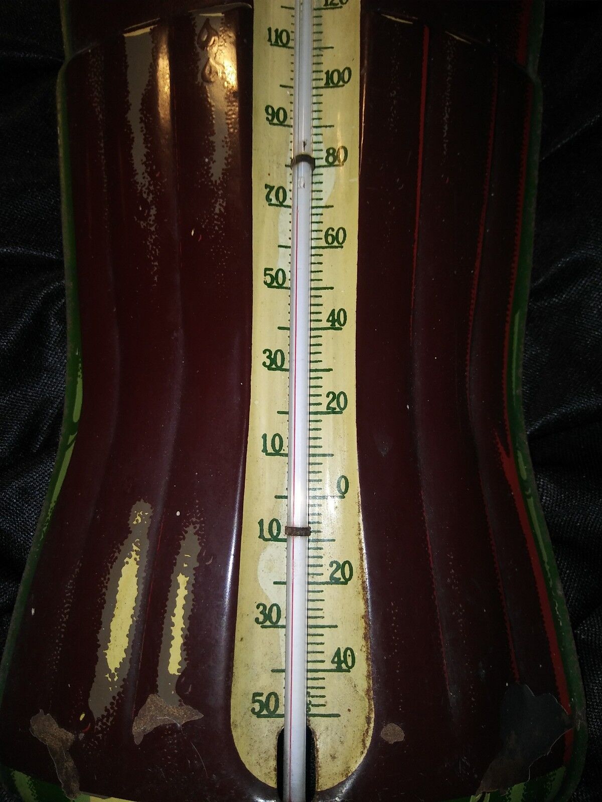 COCA COLA VINTAGE TIN THERMOMETER ROBERTSON SIGN