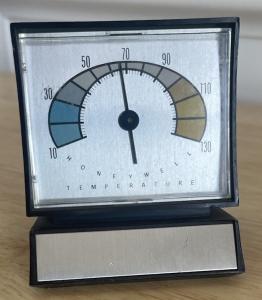 1960s Honeywell Desk Thermometer Paperweight