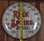 Vintage Rock Spring Water Soda Advertising Thermometer
